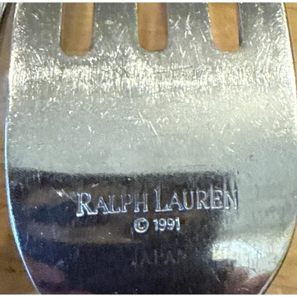 Ralph Lauren Golden Wainwright Stainless Steel 2 Dinner Forks Fork 1991‎ Vintage